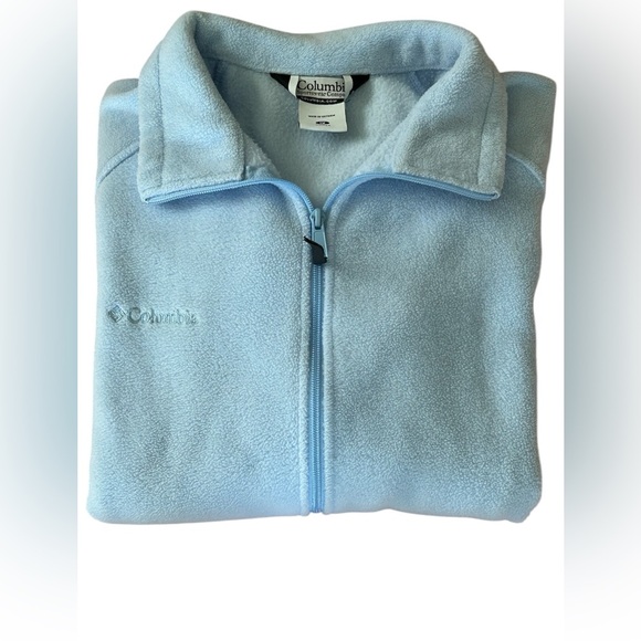 Columbia Light Blue Full Zip Fleece Jacket Women’s 1X - Picture 2 of 8